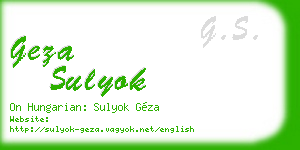 geza sulyok business card